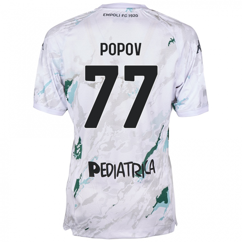 Enfant Maillot Bogdan Popov #77 Gris Tenues Extérieur 2024/25 T-Shirt Belgique