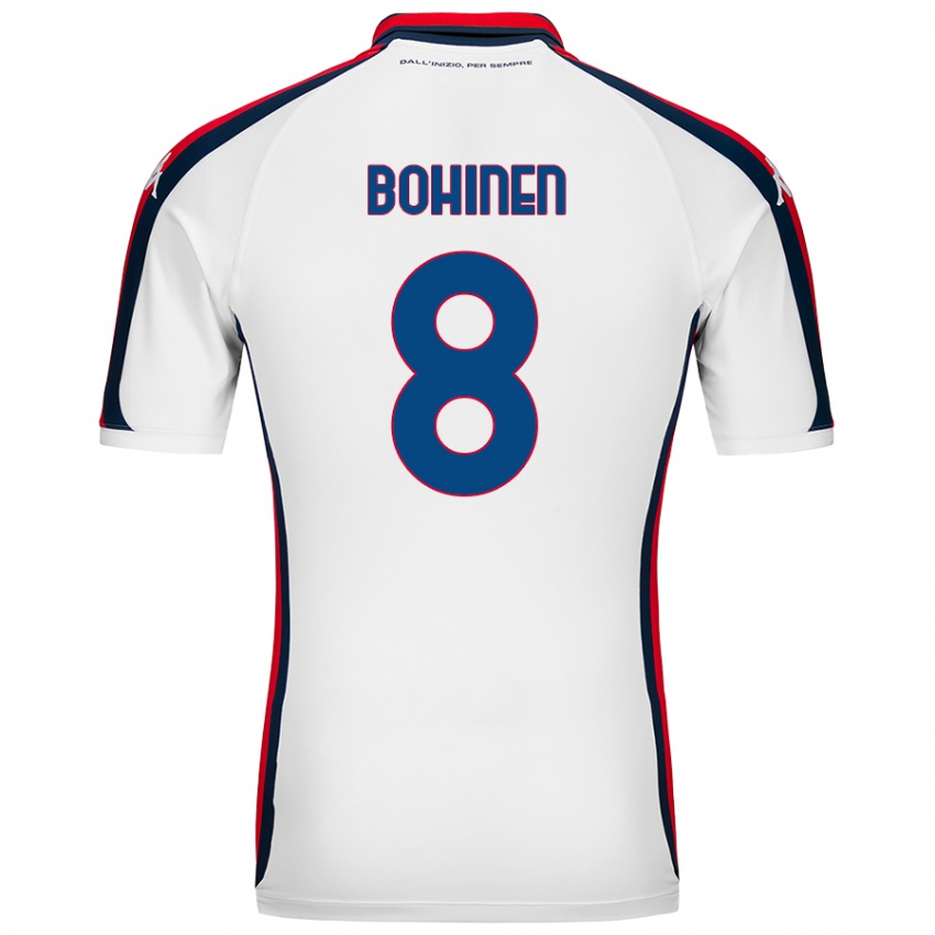 Enfant Maillot Emil Bohinen #8 Blanc Tenues Extérieur 2024/25 T-Shirt Belgique