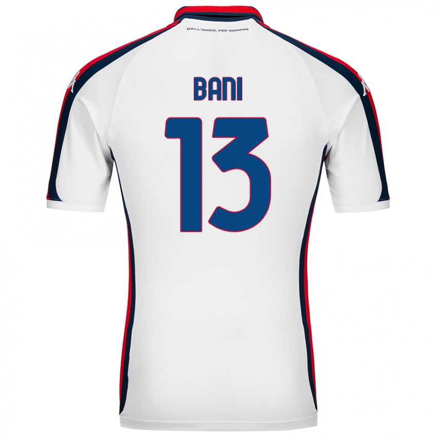 Enfant Maillot Mattia Bani #13 Blanc Tenues Extérieur 2024/25 T-Shirt Belgique