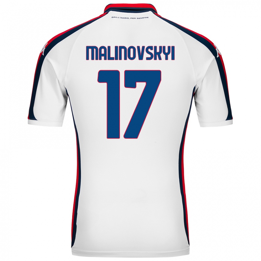 Enfant Maillot Ruslan Malinovskyi #17 Blanc Tenues Extérieur 2024/25 T-Shirt Belgique