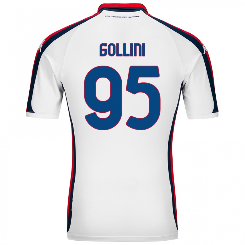 Enfant Maillot Pierluigi Gollini #95 Blanc Tenues Extérieur 2024/25 T-Shirt Belgique