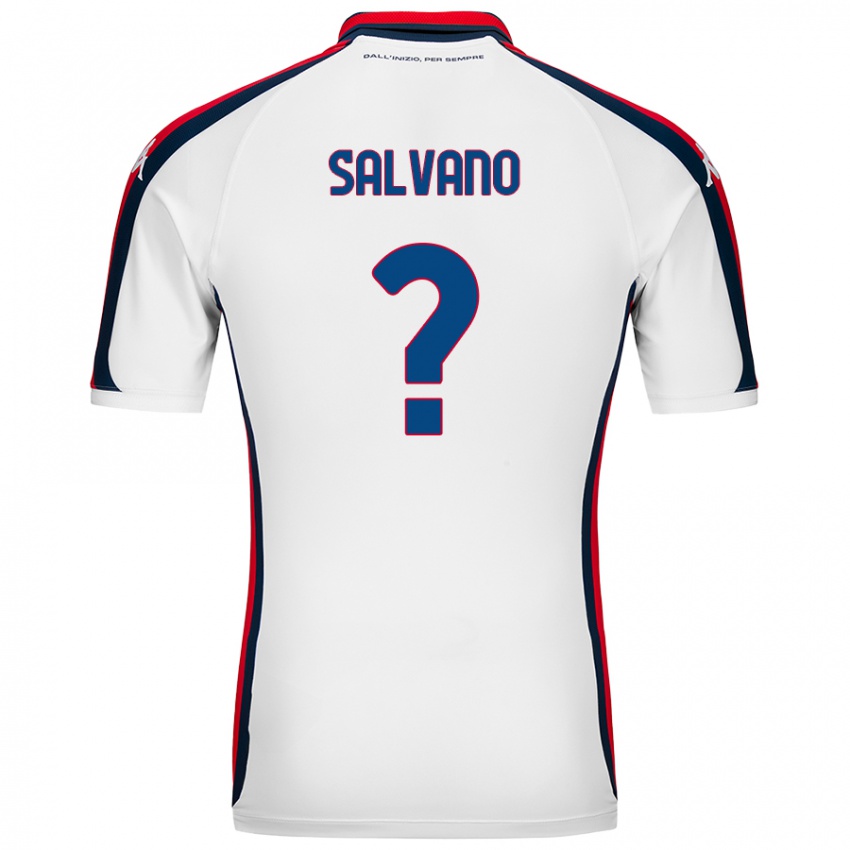 Enfant Maillot Daniele Salvano #0 Blanc Tenues Extérieur 2024/25 T-Shirt Belgique