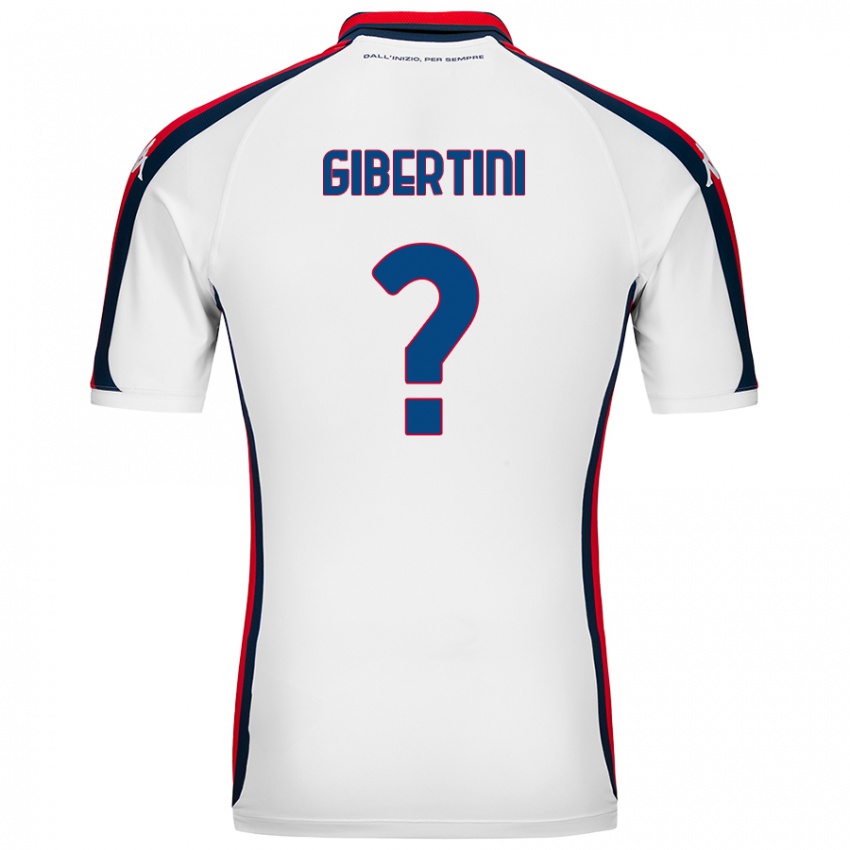 Enfant Maillot Matteo Gibertini #0 Blanc Tenues Extérieur 2024/25 T-Shirt Belgique