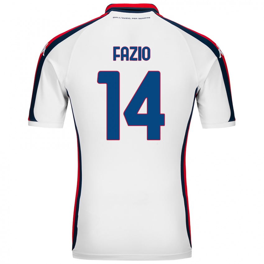 Enfant Maillot Tommaso Fazio #14 Blanc Tenues Extérieur 2024/25 T-Shirt Belgique