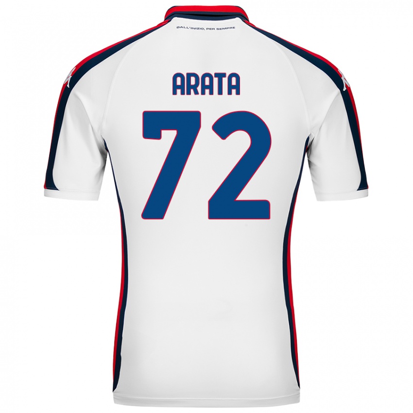 Enfant Maillot Stefano Arata #72 Blanc Tenues Extérieur 2024/25 T-Shirt Belgique