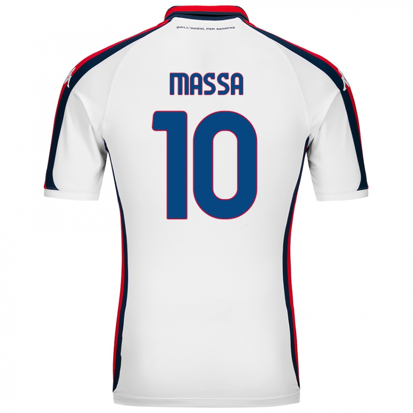 Enfant Maillot Alessandra Massa #10 Blanc Tenues Extérieur 2024/25 T-Shirt Belgique