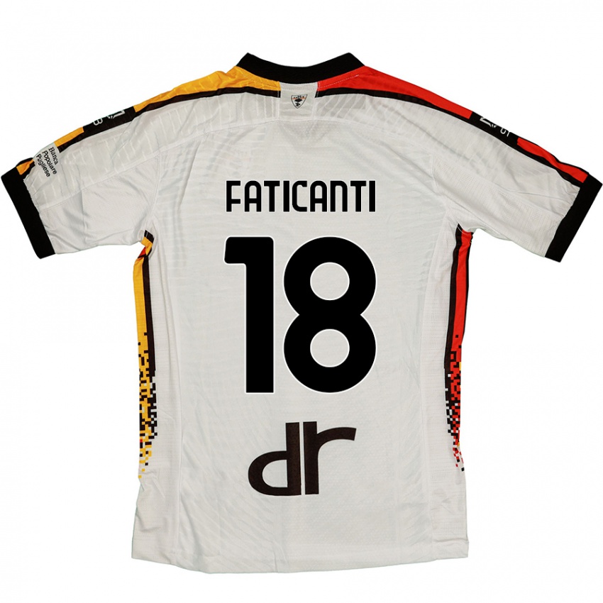 Kinderen Giacomo Faticanti #18 Wit Zwart Uitshirt Uittenue 2024/25 T-Shirt België