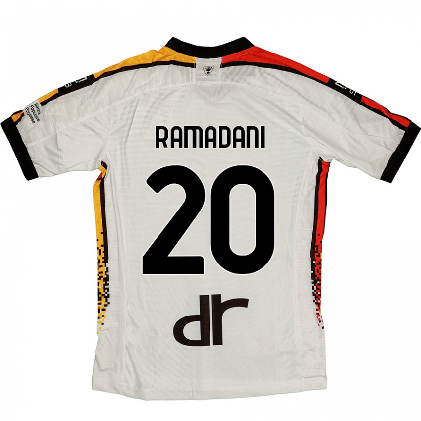 Kinderen Ylber Ramadani #20 Wit Zwart Uitshirt Uittenue 2024/25 T-Shirt België