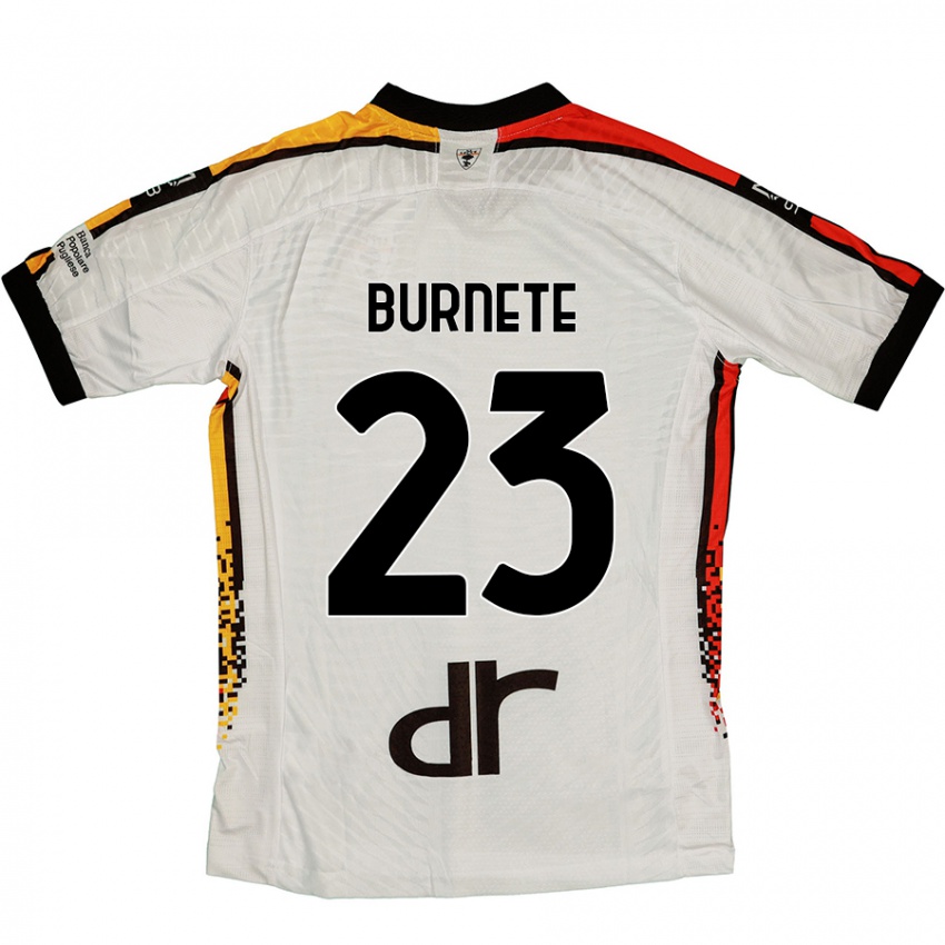 Kinderen Rareș Burnete #23 Wit Zwart Uitshirt Uittenue 2024/25 T-Shirt België