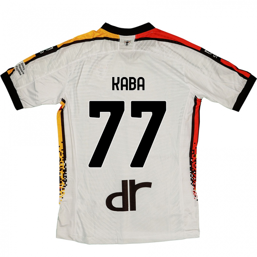 Kinderen Mohamed Kaba #77 Wit Zwart Uitshirt Uittenue 2024/25 T-Shirt België