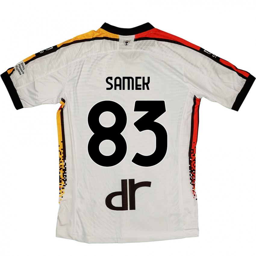 Kinderen Daniel Samek #83 Wit Zwart Uitshirt Uittenue 2024/25 T-Shirt België