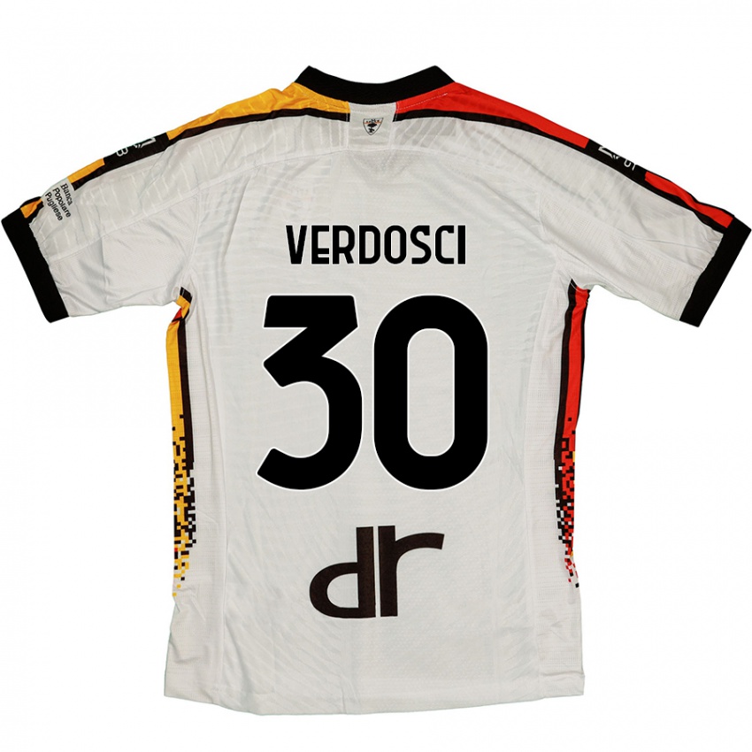 Kinderen Simone Verdosci #30 Wit Zwart Uitshirt Uittenue 2024/25 T-Shirt België