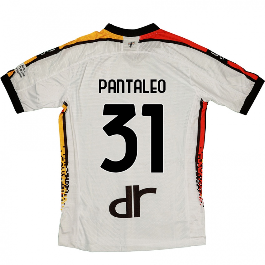 Kinderen Dario Pantaleo #31 Wit Zwart Uitshirt Uittenue 2024/25 T-Shirt België