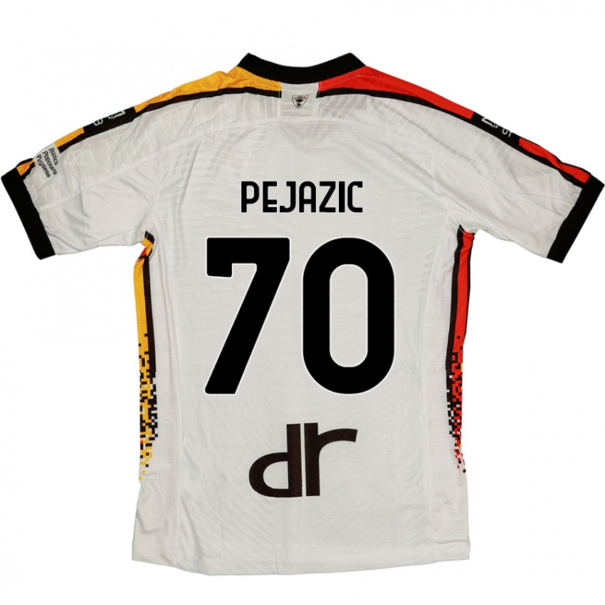 Kinderen Mario Pejazic #70 Wit Zwart Uitshirt Uittenue 2024/25 T-Shirt België