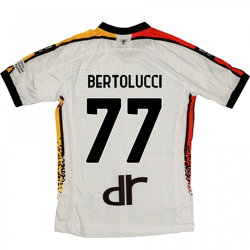 Kinderen Sandro Bertolucci #77 Wit Zwart Uitshirt Uittenue 2024/25 T-Shirt België