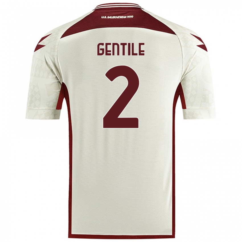 Enfant Maillot Davide Gentile #2 Couleur Crème Tenues Extérieur 2024/25 T-Shirt Belgique