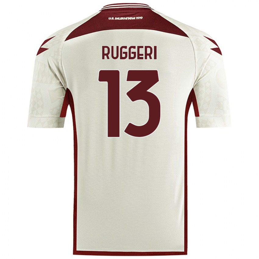 Enfant Maillot Fabio Ruggeri #13 Couleur Crème Tenues Extérieur 2024/25 T-Shirt Belgique