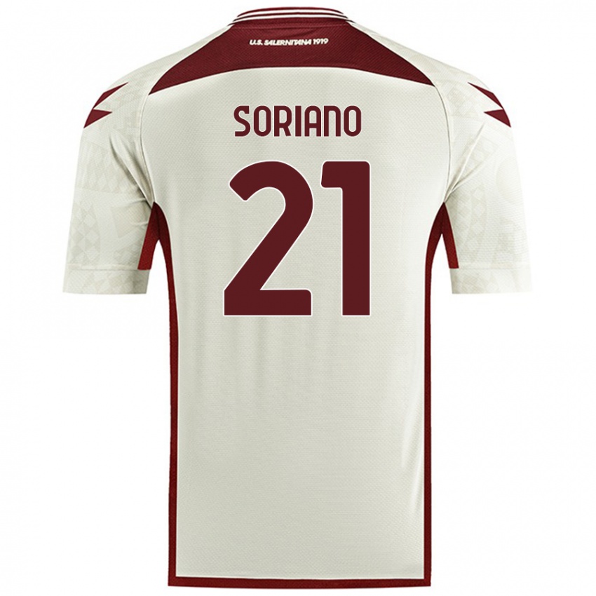 Enfant Maillot Roberto Soriano #21 Couleur Crème Tenues Extérieur 2024/25 T-Shirt Belgique