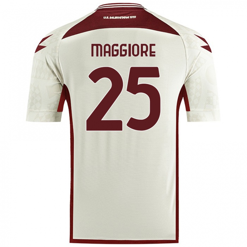 Enfant Maillot Giulio Maggiore #25 Couleur Crème Tenues Extérieur 2024/25 T-Shirt Belgique