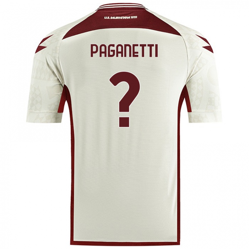 Enfant Maillot Giacomo Paganetti #0 Couleur Crème Tenues Extérieur 2024/25 T-Shirt Belgique