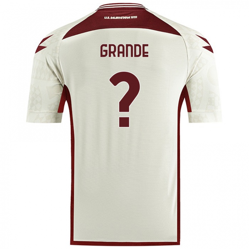 Enfant Maillot Alessandro Grande #0 Couleur Crème Tenues Extérieur 2024/25 T-Shirt Belgique