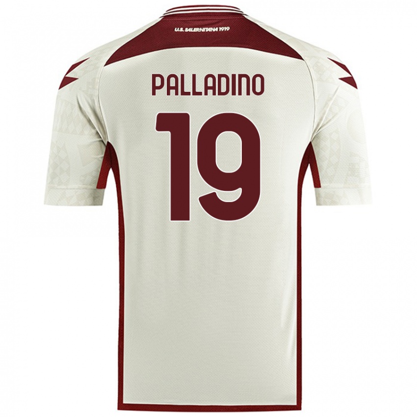 Enfant Maillot Alfonso Palladino #19 Couleur Crème Tenues Extérieur 2024/25 T-Shirt Belgique