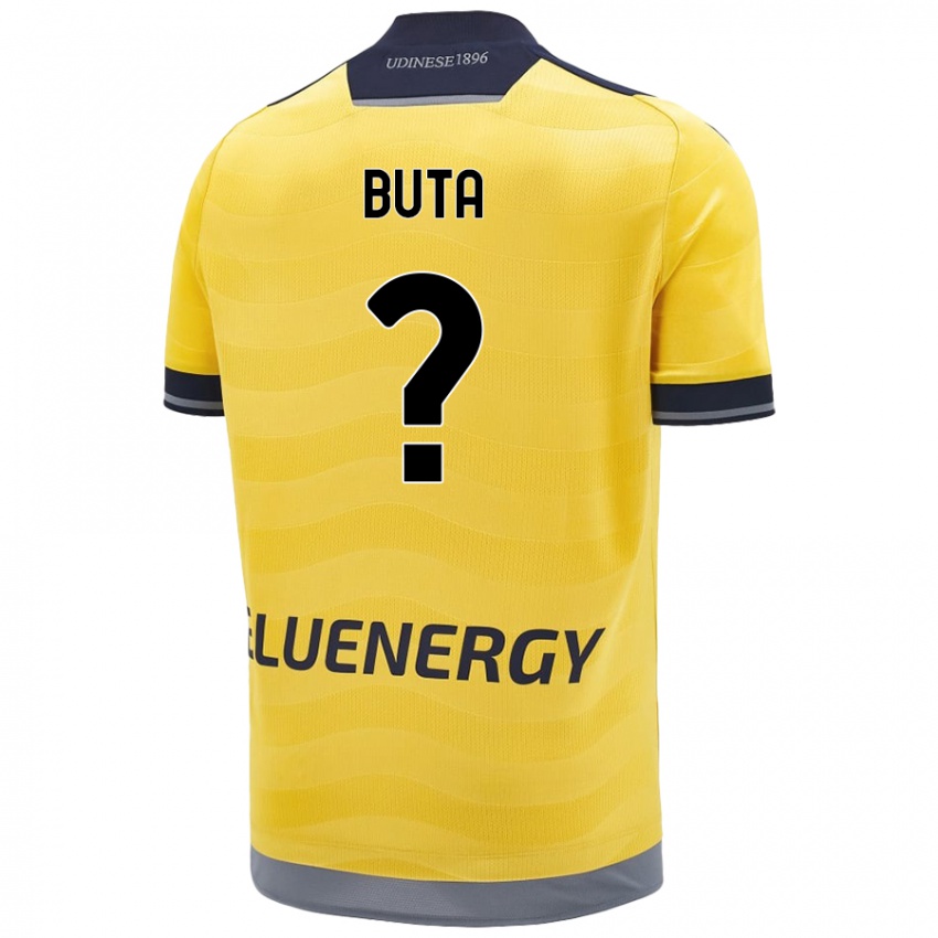 Enfant Maillot Leonardo Buta #0 Doré Tenues Extérieur 2024/25 T-Shirt Belgique