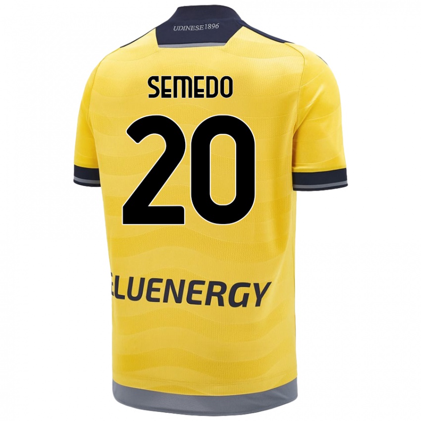 Enfant Maillot Vivaldo Semedo #20 Doré Tenues Extérieur 2024/25 T-Shirt Belgique