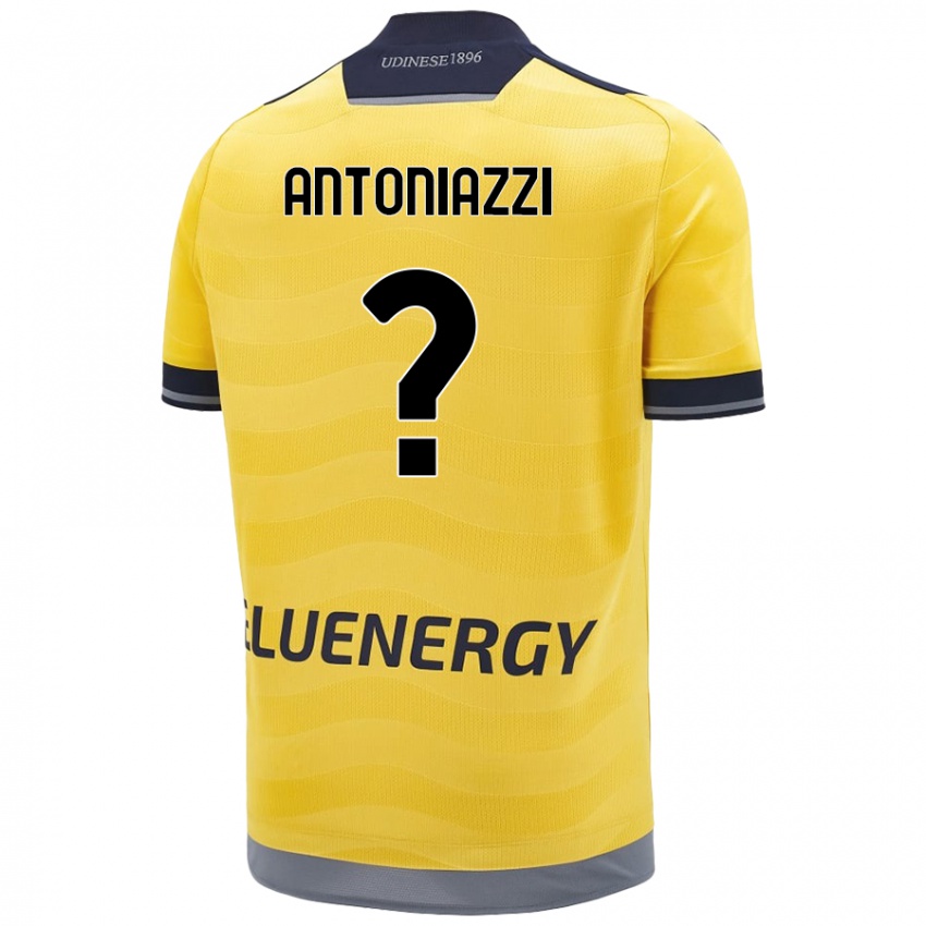 Enfant Maillot Samuele Antoniazzi #0 Doré Tenues Extérieur 2024/25 T-Shirt Belgique