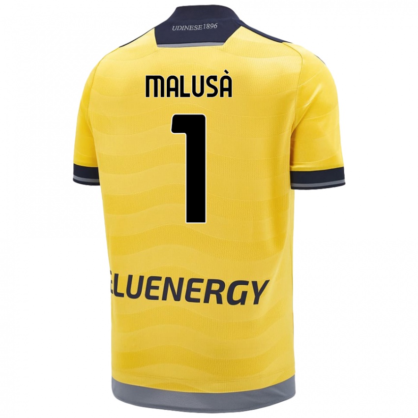 Enfant Maillot Joel Malusà #1 Doré Tenues Extérieur 2024/25 T-Shirt Belgique