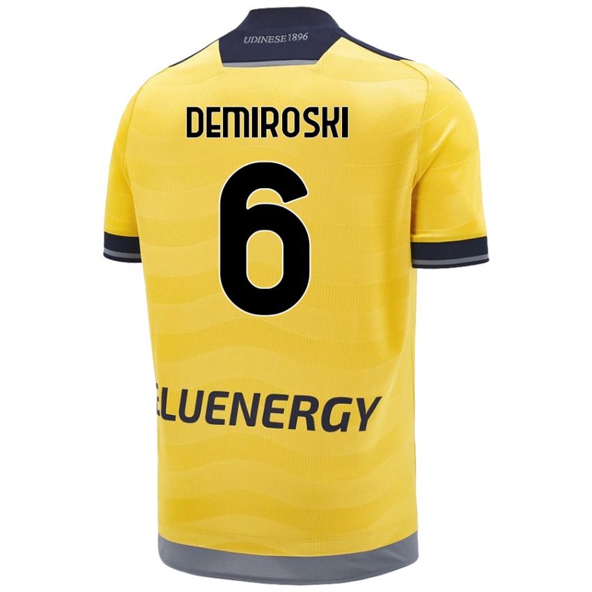 Enfant Maillot Shenol Demiroski #6 Doré Tenues Extérieur 2024/25 T-Shirt Belgique