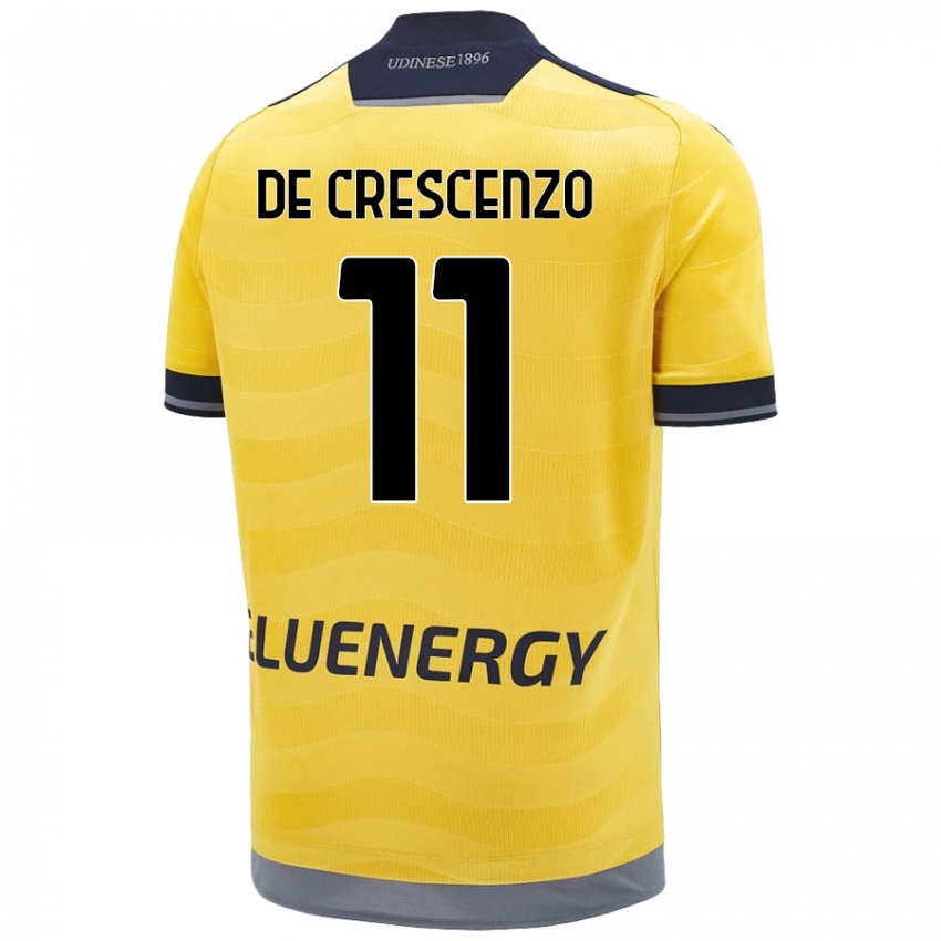 Enfant Maillot Marco De Crescenzo #11 Doré Tenues Extérieur 2024/25 T-Shirt Belgique