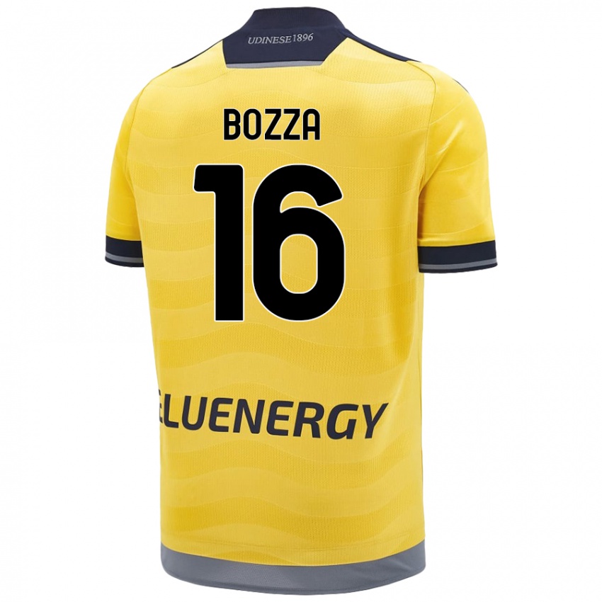 Enfant Maillot Mattia Bozza #16 Doré Tenues Extérieur 2024/25 T-Shirt Belgique