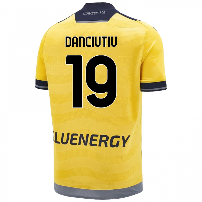 Enfant Maillot Vlad Danciuțiu #19 Doré Tenues Extérieur 2024/25 T-Shirt Belgique