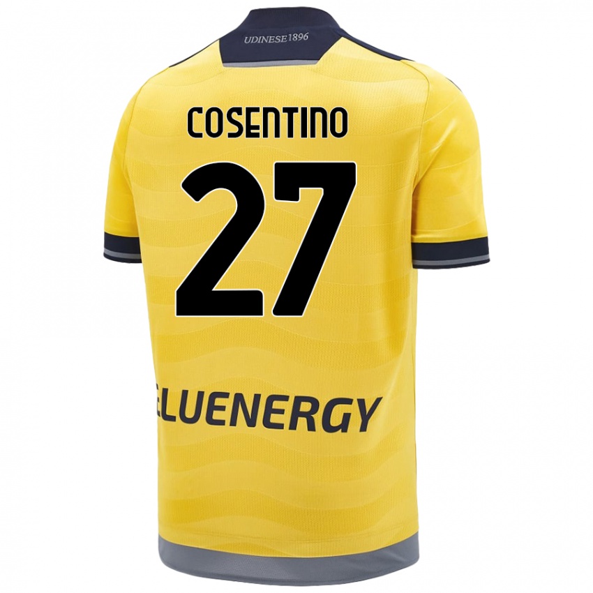 Enfant Maillot Sergio Cosentino #27 Doré Tenues Extérieur 2024/25 T-Shirt Belgique