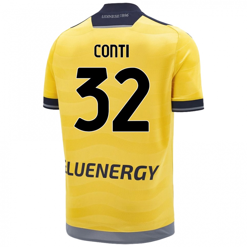 Enfant Maillot Manuel Conti #32 Doré Tenues Extérieur 2024/25 T-Shirt Belgique