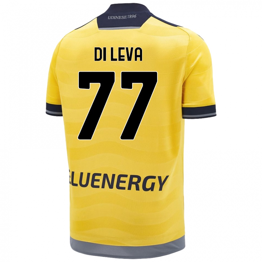 Enfant Maillot Vincenzo Di Leva #77 Doré Tenues Extérieur 2024/25 T-Shirt Belgique