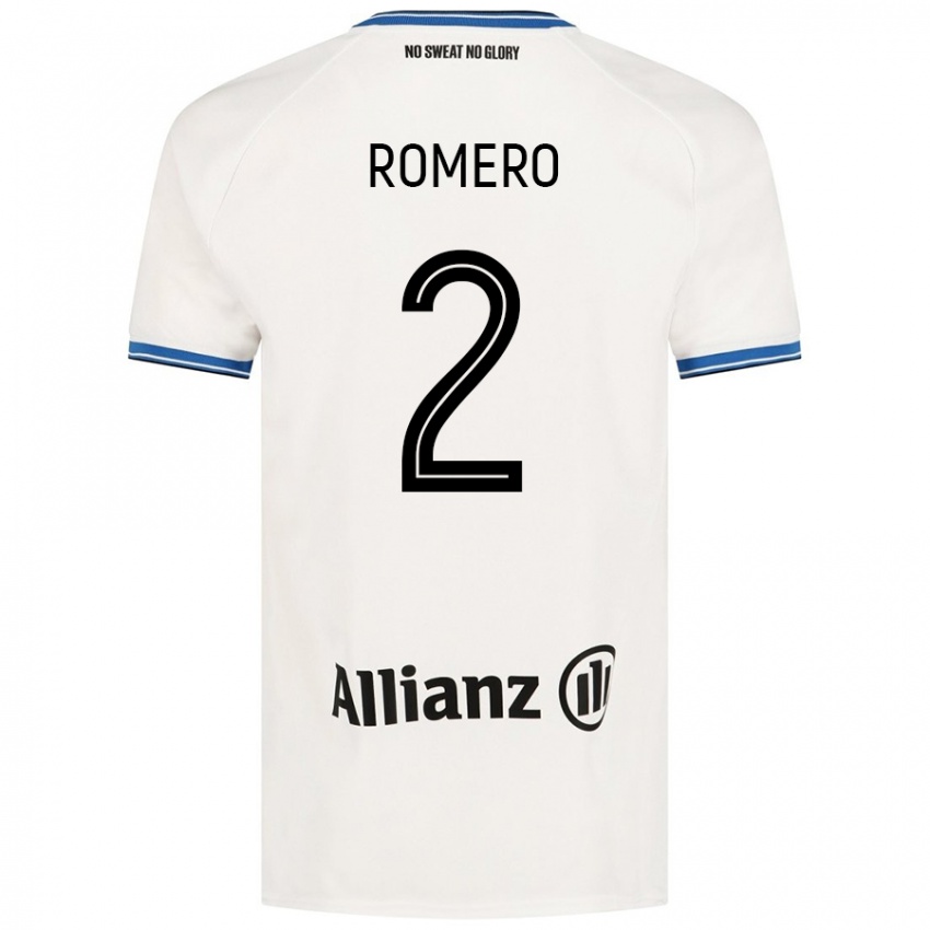 Enfant Maillot Zaid Romero #2 Blanc Tenues Extérieur 2024/25 T-Shirt Belgique