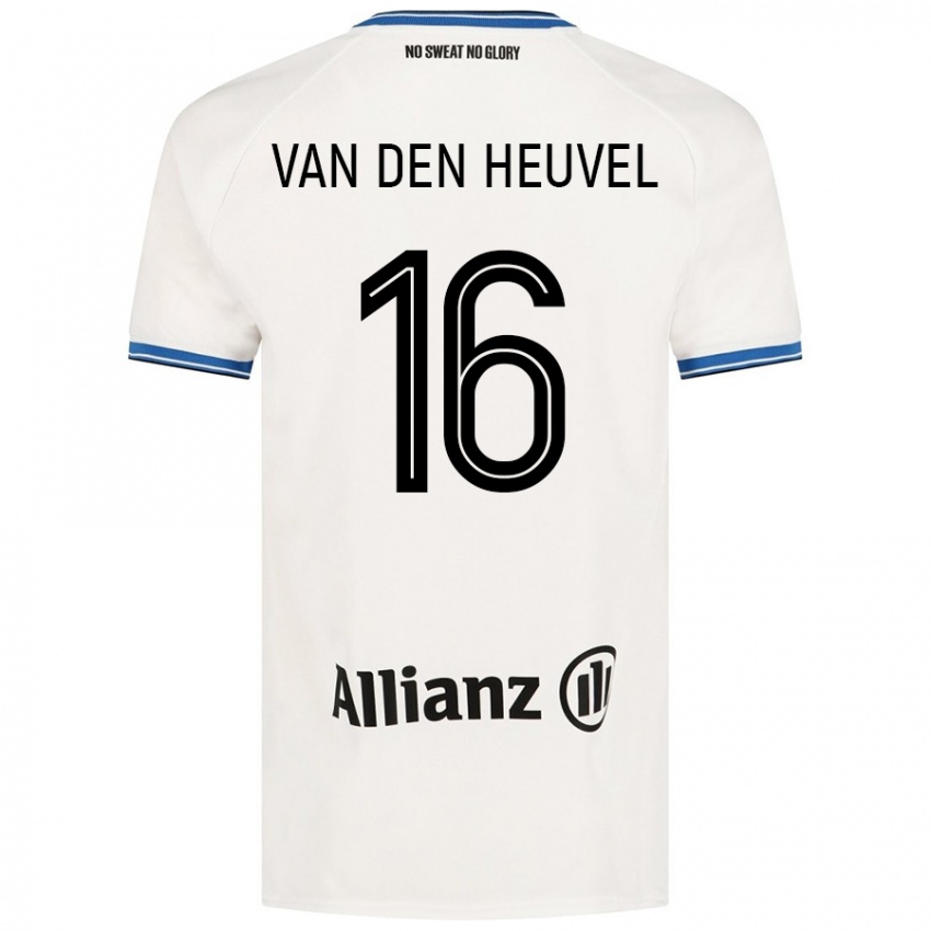 Enfant Maillot Dani Van Den Heuvel #16 Blanc Tenues Extérieur 2024/25 T-Shirt Belgique