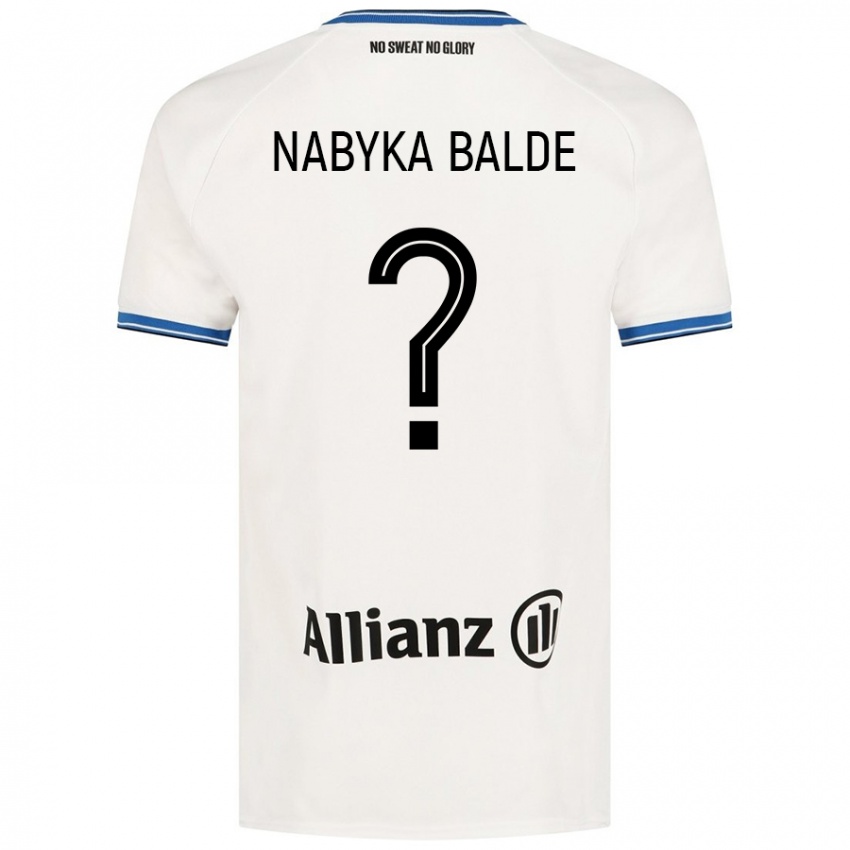 Enfant Maillot Mamadou Nabyka Balde #0 Blanc Tenues Extérieur 2024/25 T-Shirt Belgique