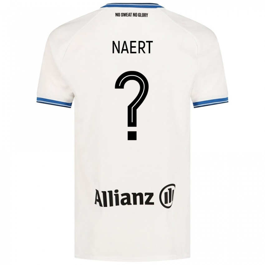 Enfant Maillot Stan Naert #0 Blanc Tenues Extérieur 2024/25 T-Shirt Belgique