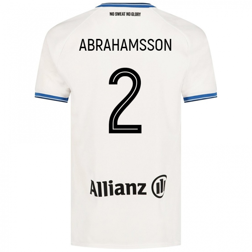 Enfant Maillot Sejde Abrahamsson #2 Blanc Tenues Extérieur 2024/25 T-Shirt Belgique