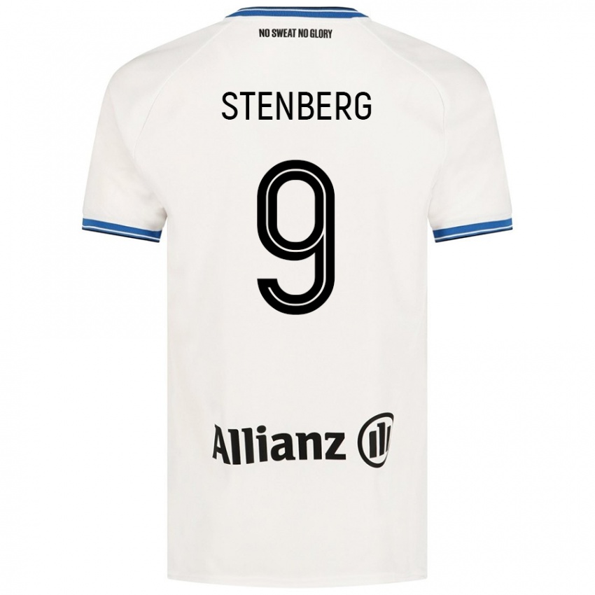 Enfant Maillot Hanna Stenberg #9 Blanc Tenues Extérieur 2024/25 T-Shirt Belgique