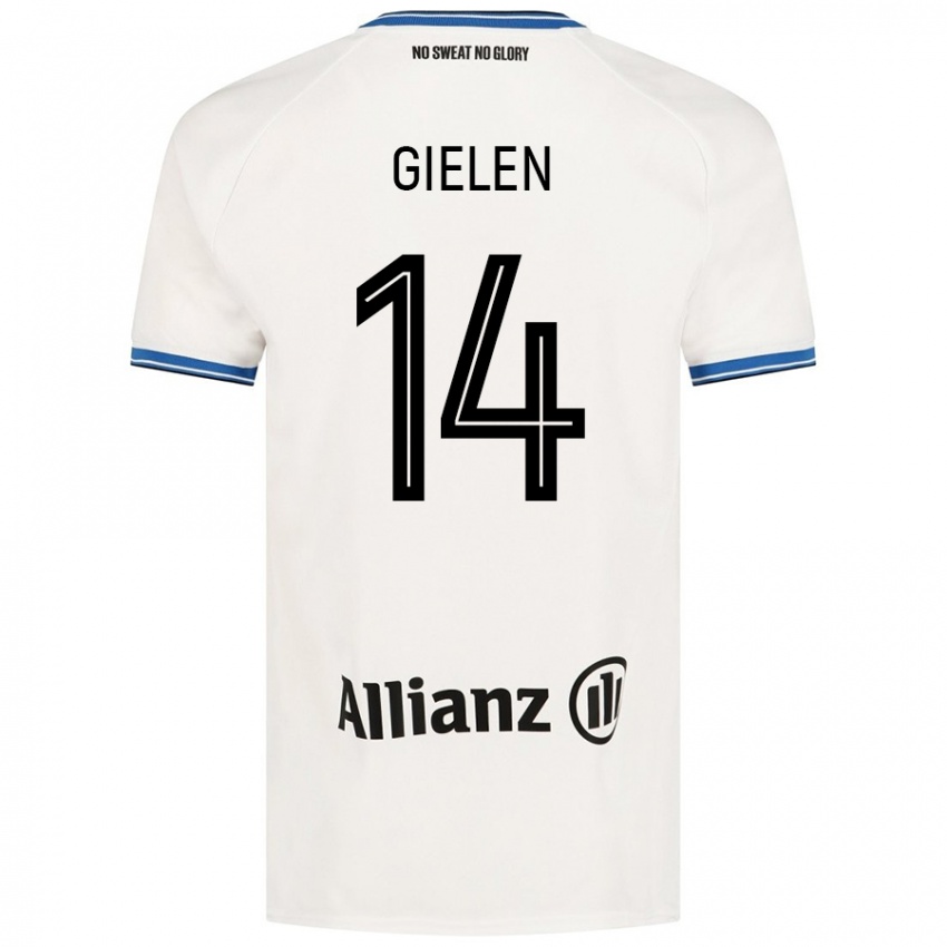 Enfant Maillot Sterre Gielen #14 Blanc Tenues Extérieur 2024/25 T-Shirt Belgique