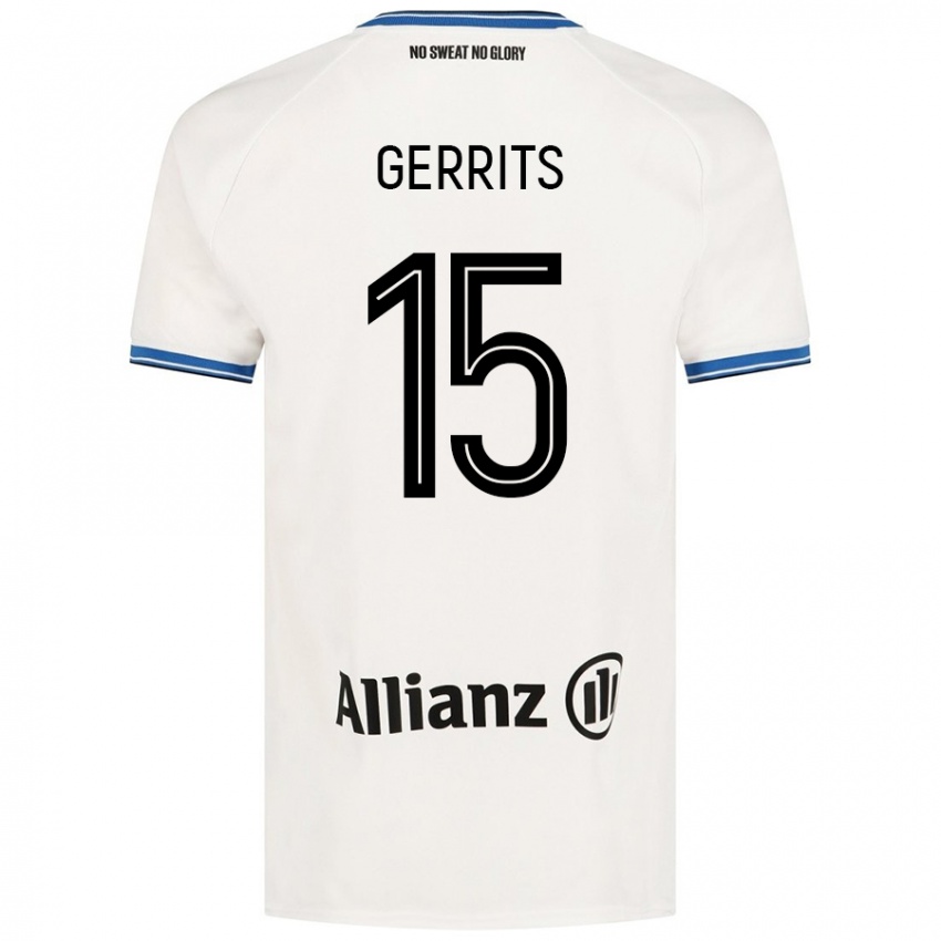 Enfant Maillot Melanie Gerrits #15 Blanc Tenues Extérieur 2024/25 T-Shirt Belgique