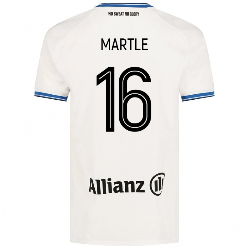 Enfant Maillot Margaux Martlé #16 Blanc Tenues Extérieur 2024/25 T-Shirt Belgique