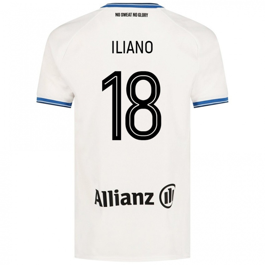 Enfant Maillot Isabelle Iliano #18 Blanc Tenues Extérieur 2024/25 T-Shirt Belgique