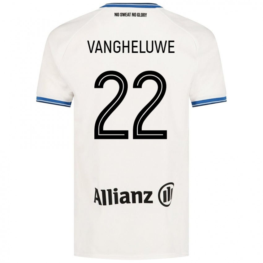 Enfant Maillot Jody Vangheluwe #22 Blanc Tenues Extérieur 2024/25 T-Shirt Belgique