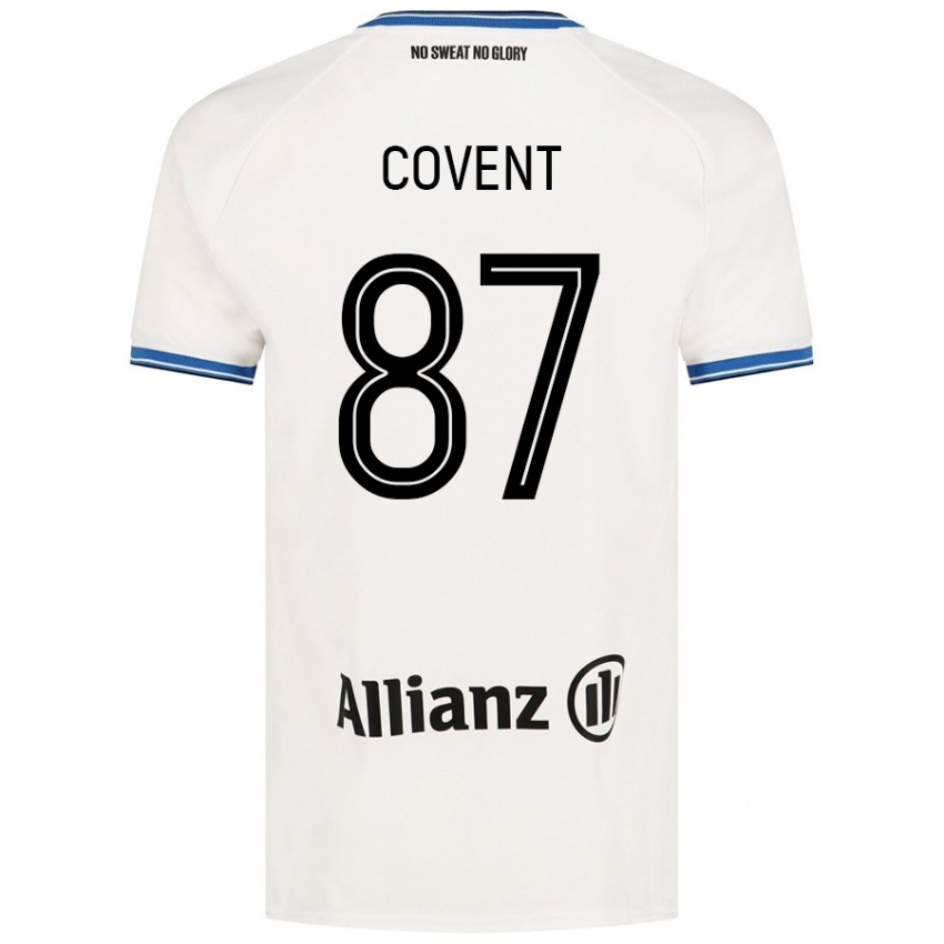 Enfant Maillot Jorijn Covent #87 Blanc Tenues Extérieur 2024/25 T-Shirt Belgique