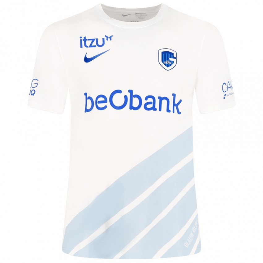 Enfant Maillot Luca Oyen #11 Blanc Tenues Extérieur 2024/25 T-Shirt Belgique